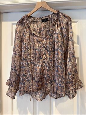 VICI peasant blouse with gold detail